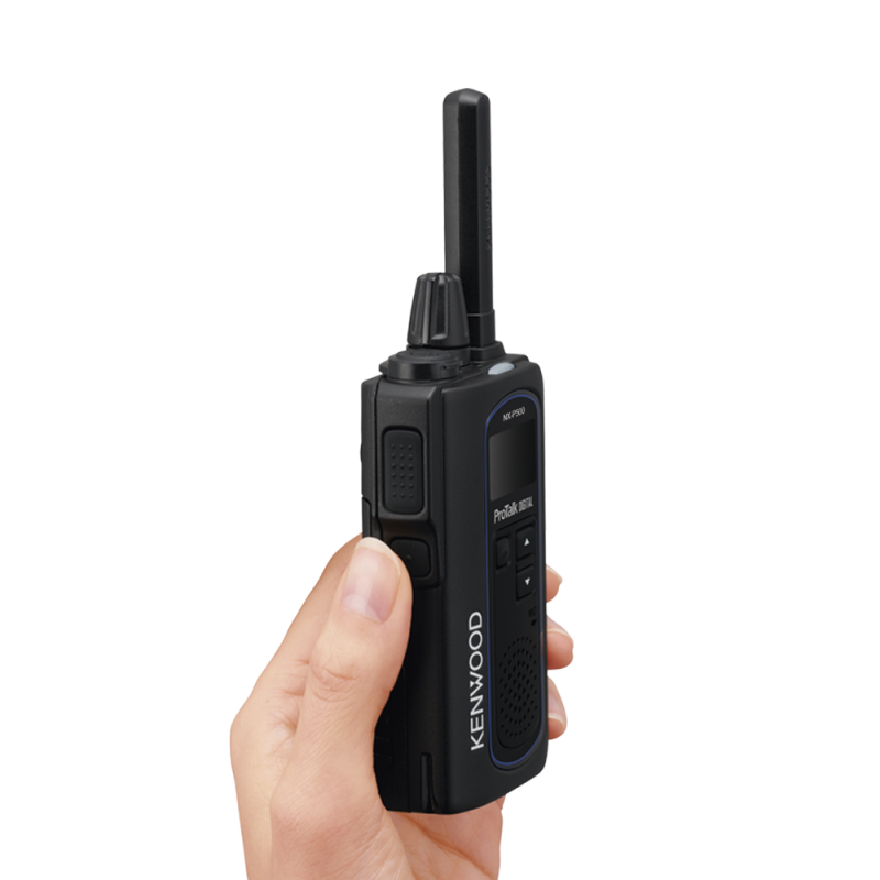  RADIO KENWOOD NX-P500K, UHF 450-470 MHz, NXDN/Analógico, Sumergible, 2W, MIL-STD-810, Incluye Antena, batería, cargador y clip.