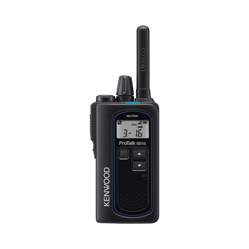  RADIO KENWOOD NX-P500K, UHF 450-470 MHz, NXDN/Analógico, Sumergible, 2W, MIL-STD-810, Incluye Antena, batería, cargador y clip.
