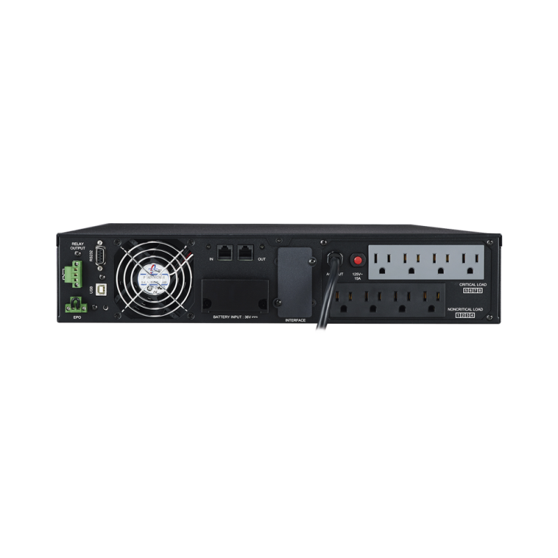 UPS de 1500 VA/1350 W,  Entrada 120 Vca NEMA 5-20P, Onda Senoidal Pura, Rack o Torre de 2 UR, Con  8 Tomas NEMA 5-15R OL1500RTXL2U