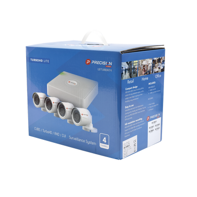 PRECISION VIDEO series / Sistema todo en uno / Compatible con HIKVISION / Plataforma P2P Hik-Connect / IVMS-4200 PB7LITEKIT4