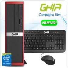 GHIA COMPAGNO SLIM CELERON QUAD CORE N3150 1.6-2.08 GHZ/2GB/500GB/DVD+RW/LM/SFF-R/WIN 10 INTEL CELERON