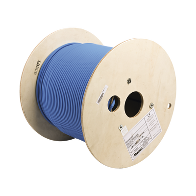 Bobina de Cable Blindado F/UTP de 4 Pares, Cat6A, Soporte de Aplicaciones 10GBase-T, LSZH (Libre de Gases Tóxicos), Color Azul, 305m PFL6X04BU-CEG