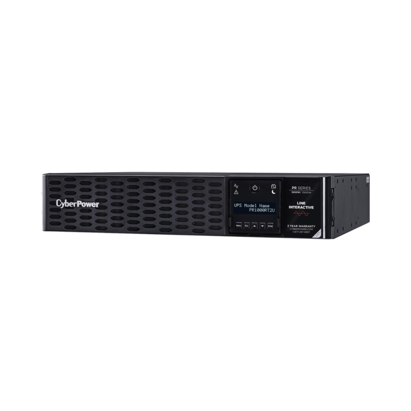 UPS de 1000 VA /1000 W, Topología Línea Interactiva, Entrada 120 Vca NEMA 5-15P, Onda Senoidal Pura, Torre o Rack 2 UR, Con 8 Tomas NEMA 5-15R PR1000RT2U