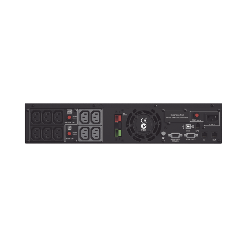 UPS de 1500 VA/1125 W, Topología Línea Interactiva, Entrada 220 Vca Tipo C14, Onda Senoidal Pura, Torre o Rack de 2 UR, Con 10 Tomas C13 de 220 Vca PR1500ELCDRTXL2U