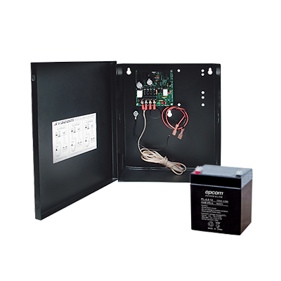 Fuente de 12 Vcd/1A para Control de Acceso con Batería Incluida. PRO-12V-1AK