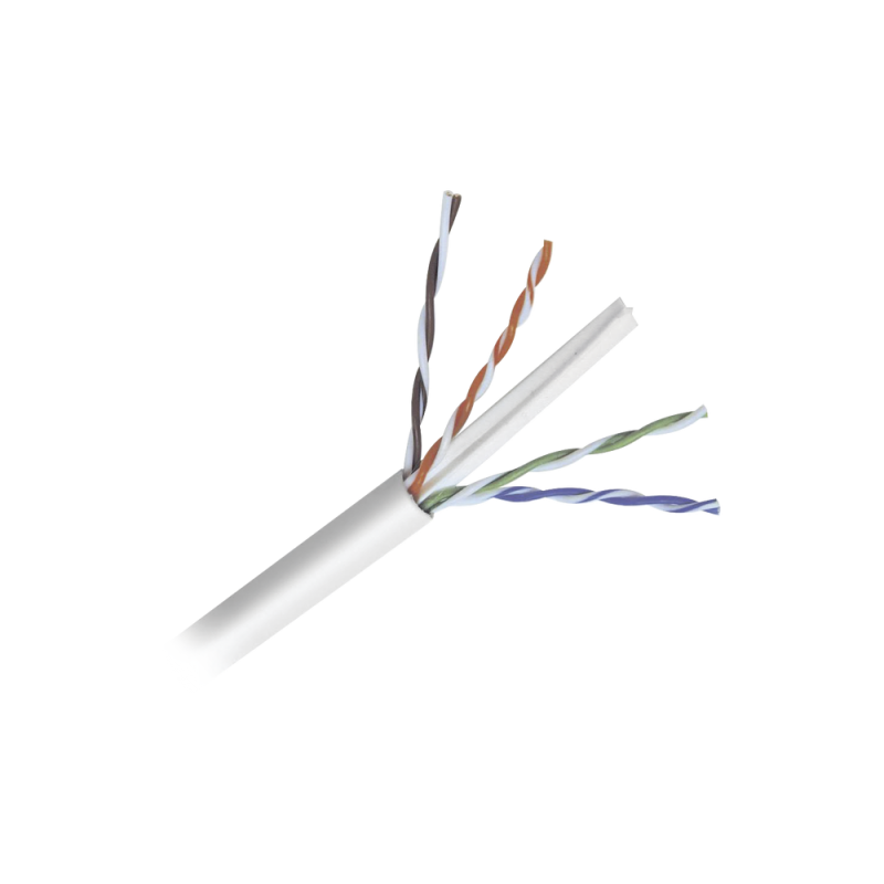 Bobina de cable UTP Cat6 Linkedpro Color Blanco, de 500 ft ( 152.5 m) alto desempeño, super flexible, UL, color Blanco, PRO-CAT-6-PLUS-W/500