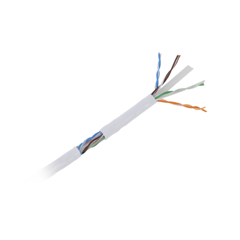 Bobina de Cable UTP Cat6 Linkedpro PRO-CAT-6/W de 305 m (1000 ft), aleación de Cobre y Aluminio (CCA), color blanco, Uso exclusivo interior