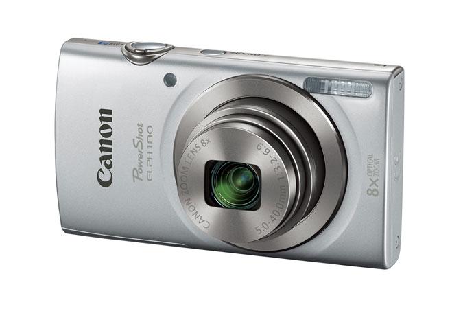 CAMARA CANON POWERSHOT ELPH 180 , 20MP, 8X, LCD 2.7, BAT.LITIO, V.HD, ESTABILIZADOR, COLOR PLATA 109