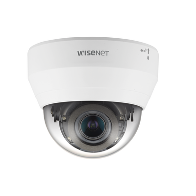 Cámara IP Tipo Domo Interior Hanwha Techwin QND-6082R, 2 Megapíxel / Lente Varifocal 3.2-10mm / IR 20M / WDR 120db / H.265 & WiseStream / Micrófono Interconstruido.