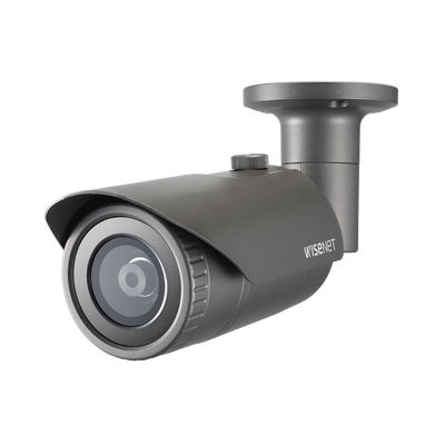 Cámara IP Tipo Bala Antivandálica Hanwha Techwin QNO-6022R, 2 Megapíxel / Lente 4 mm / IR 25M / WDR 120db / IP66 / H.265 & WiseStream.