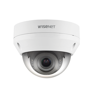 Cámara IP Tipo Domo Antivandálico Hanwha Techwin QNV-6082R, 2 Megapíxel / Lente Motorizado 3.2-10mm / IR 30M / WDR 120db / IP66 / H.265 & WiseStream.