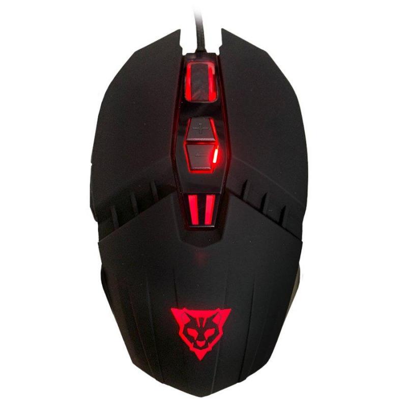 Mouse Gamer Quaroni Ocelot OGEM02 - Alámbrico - USB 2.0 - Hasta 3200 DPI - 6 Botones - LED - Ergonómico