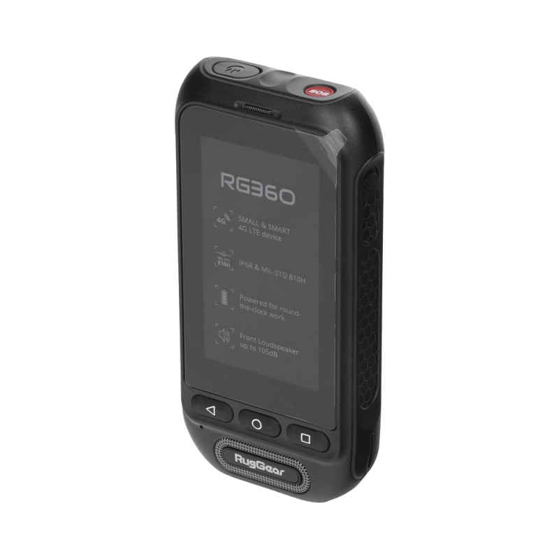 Radio POC RugGear RG360 Equipo PoC 3G/4G LTE Resistente al Agua con Pantalla Táctil 3" Compatible con Tassta y NXRadio