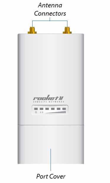 Rocket M3 AirMax de Alta Capacidad y Alcance, Modulación Propietaria (3.4 - 3.7 GHz), conectorizado. ROCKETM3