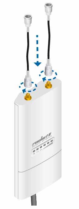 Rocket M3 AirMax de Alta Capacidad y Alcance, Modulación Propietaria (3.4 - 3.7 GHz), conectorizado. ROCKETM3