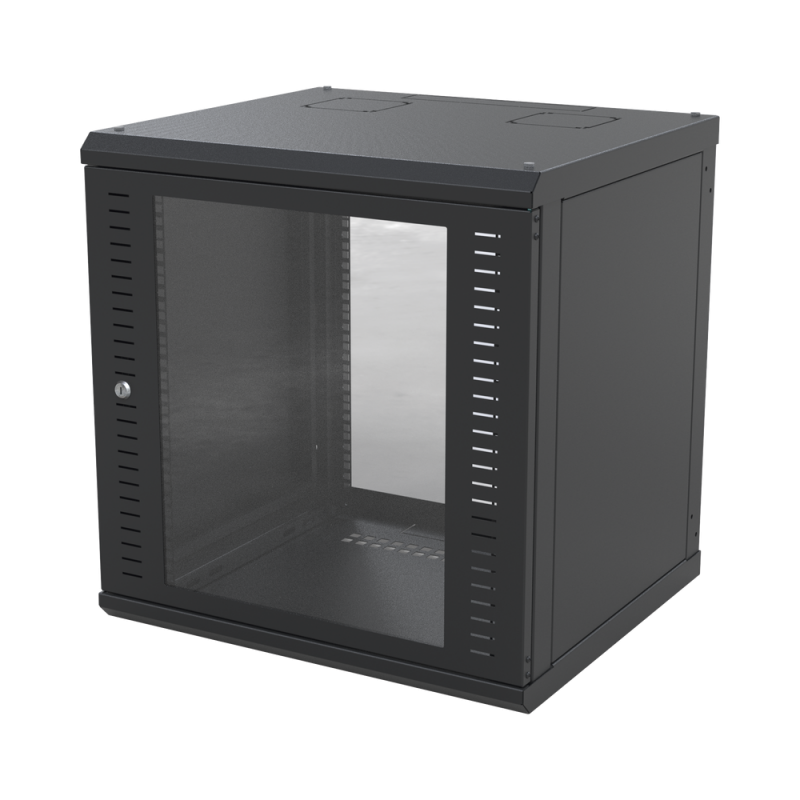 Gabinete para Montaje en Pared Cuerpo Fijo con Rack 19" de 12 Unidades SR-1912-GFP