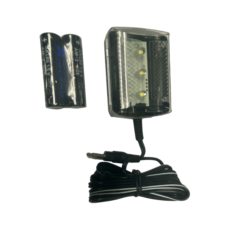 Luz LED estroboscópica Midland STR-180 de alta visibilidad en color blanca, para uso en WR120 STR-180