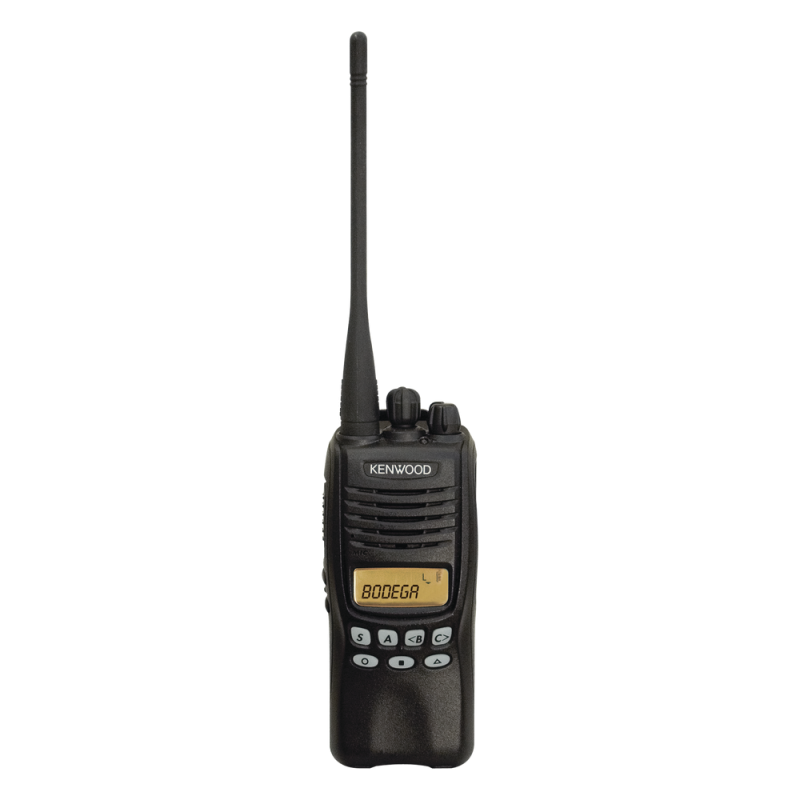 RADIO KENWOOD, Mod. TK-3312-K, 450-520 MHz ,4 W de potencia, 7 teclas frontales programables, Incluye antena, batería, cargador y clip. 