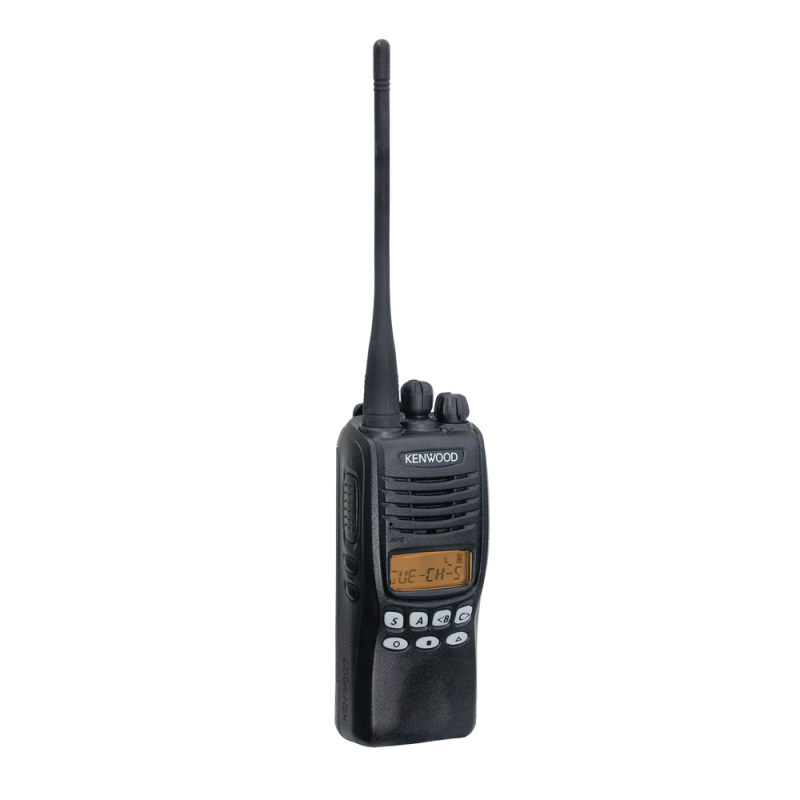 RADIO KENWOOD, Mod. TK-3312-K, 450-520 MHz ,4 W de potencia, 7 teclas frontales programables, Incluye antena, batería, cargador y clip. 