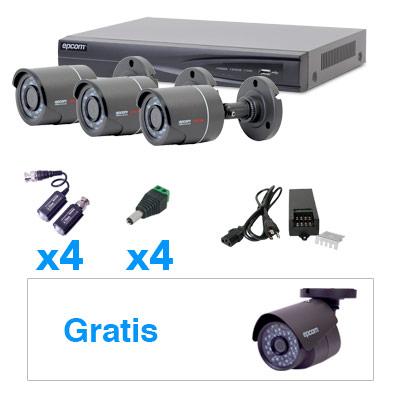 Kit de 4 camaras TurboHD 1080p, DVR 4 canales y accesorios (te regalamos una camara B8TURBOX en este kit TURBOHD 1080p) TURBOB3X1