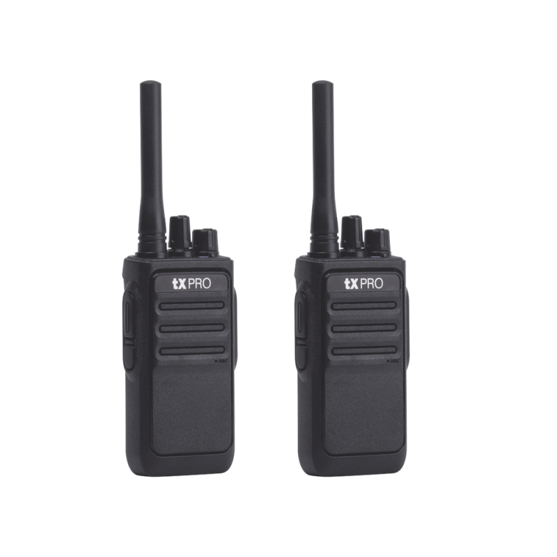 Par de radios Txpro TX-320, analógicos UHF 400-470 MHz de 2 watts de potencia. TX-320DUO