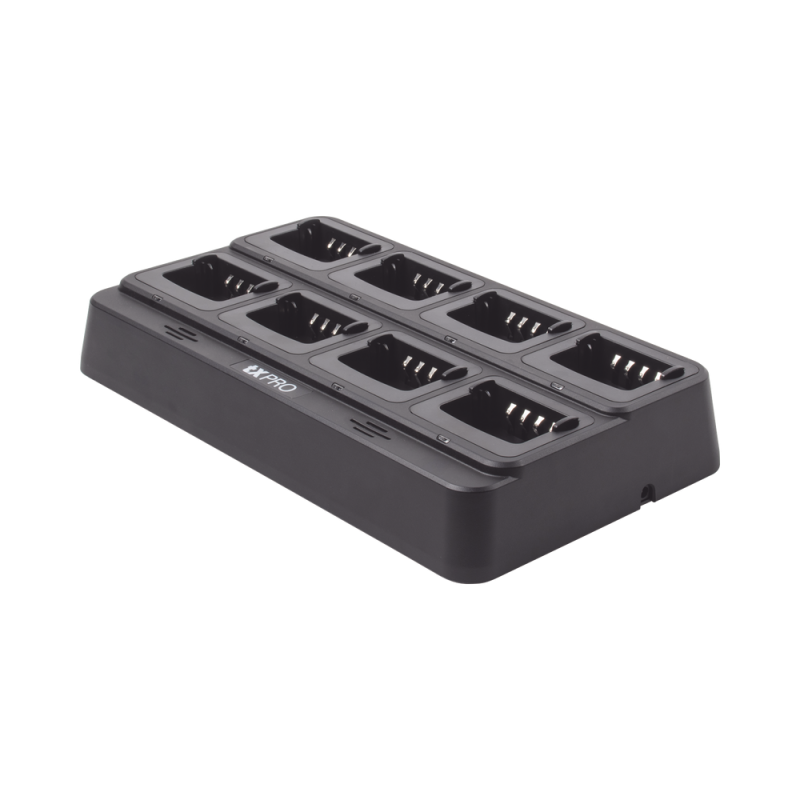 Cargador de escritorio rápido doble química de 8 cavidades para baterías KNB29N (Ni-MH), KNB65L (Li-Ion), KNB63L (Li-Ion) KNB45L (Li-Ion), Alternativa para los cargadores KSC-31, KSC35, KSC-43K. TX-8C-KSC43