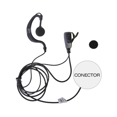 Micrófono - audífono de solapa ajustable al oído para ICOM IC-F11/ 14/3021/ 3013/ 3103/ 3003 TX-EHI
