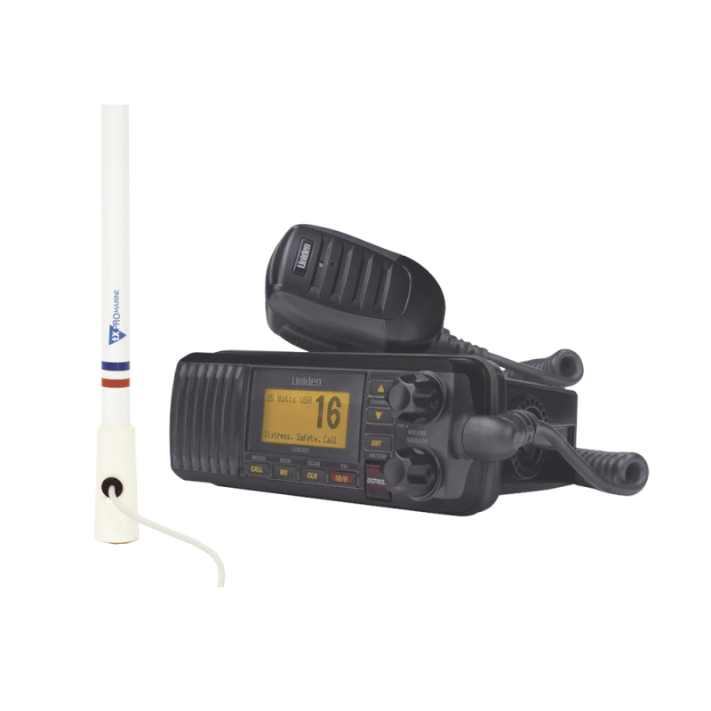 Kit de radio Marino ICOM UM385BK y antena marina TX-5206-SYS TXPRO/UM385BKIT