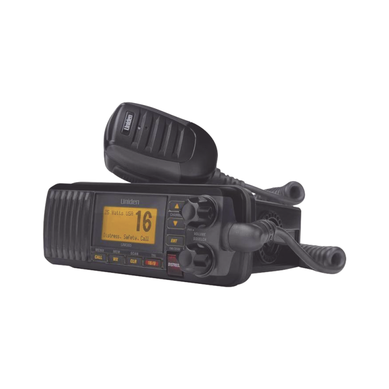 Radio Móvil Marino VHF, 25 W, Color Negro UM-385BK