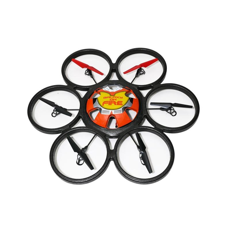 Drone Hexacopter WLToys V323, 2.4 ghz hasta 150 megros, 360 grados, color Negro