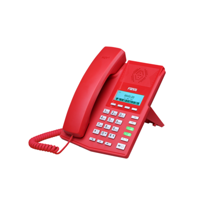 Teléfono IP Fanvil X3CR, Rojo, 2 Extensiones SIP, Voz HD, Conferencia de 3 vías, Soporte PoE