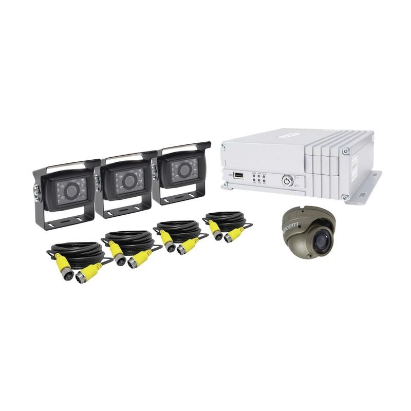 Sistema de videovigilancia móvil Epcom XMR400HSALL, AHD todo en uno, incluye MDVR de 4 canales. 