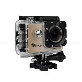CAMARA DIGITAL DE ACCION STYLOS LCD 1.5" 12MPX HD C/AGUA DORADA