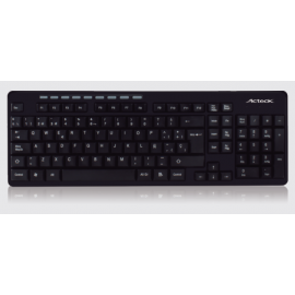 TECLADO MULTMEDIA ACTECK ALAMBRICO USB AT-2900M NEGRO