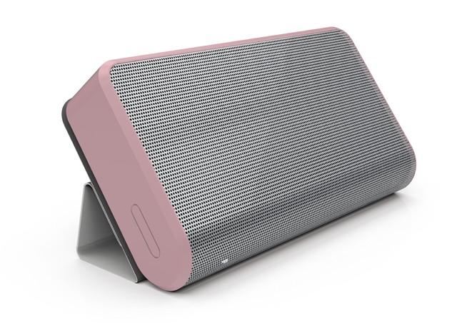 BOCINA SAMSUNG SDI BLUETOOTH, AUX, 3WX2,10 HRS FUNDA ROSA