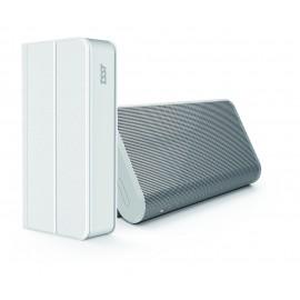 BOCINA SAMSUNG SDI BLUETOOTH, AUX, 3WX2,10HR FUNDA BLANCA