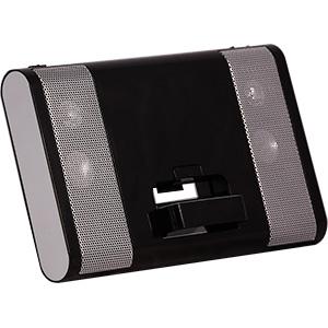 Bocinas Portátiles para Ipod y Reproductores TM-693 color negro, plug de 3.5mm y adaptador de 2.5mm