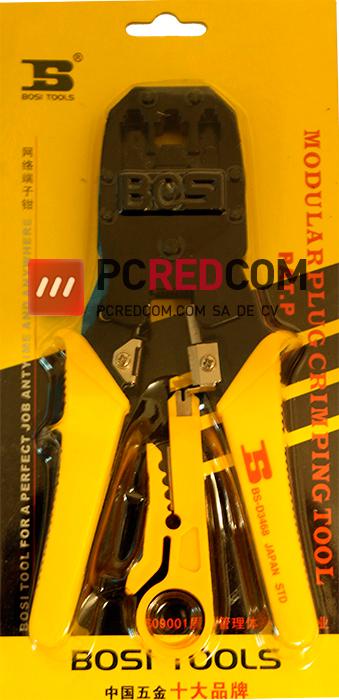Pinzas de Ponchado para conectores RJ45, RJ11, RJ9, con Herramienta para pelar los cables