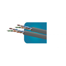 CABLE UTP CAT.5E, COLOR GRIS, CONDUCTORES COBRE, CMR, BOBINA DE 305 MT