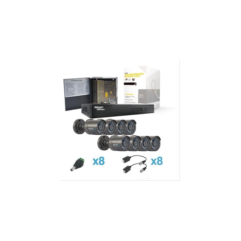 Sistema Slim con 8 HRB900, S08, Cable Cat5, Fuente de poder 