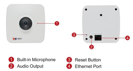 Cámara ACTi E11 tipo Cubo de 1MP/HDTV 720p con Micrófono y Salida de Audio para Interior