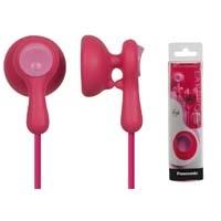 AUDIFONOS TIPO INSERCIÓN (IN-EAR)  PANASONIC RP-HV41PP COLOR ROSA CONECTOR 3.5MM RP-HV41PP-PB
