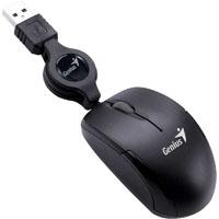 MOUSE OPTICO ALAMBRICO RETRACTIL GENIUS MICRO TRAVELER USB NEGRO 31010125100