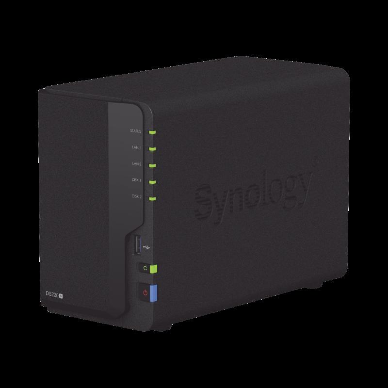 2 Bahias Synology Servidor NAS Synology DS220j + 2 Discos WD Red