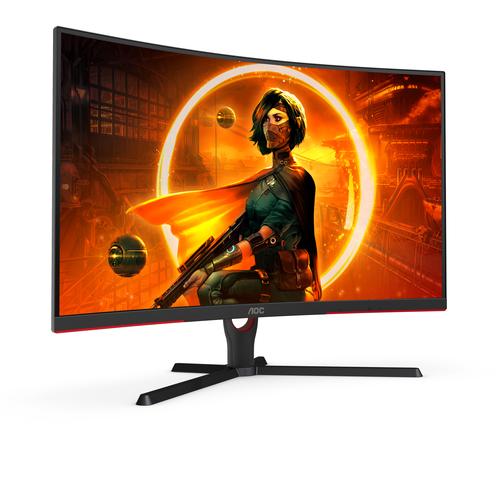 AOC C32G3E monitor de computadora 80 cm (31.5") 1920 x 1080 Pixeles Full HD Negro, Rojo