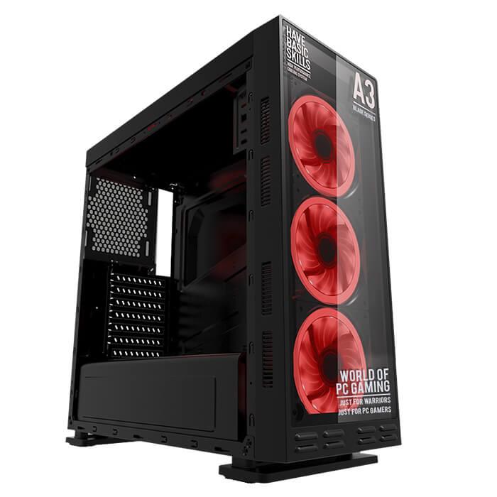GABINETE EAGLE WARRIOR BLADE A3 ROJO FULL SIZE ATX/MICROATX/3