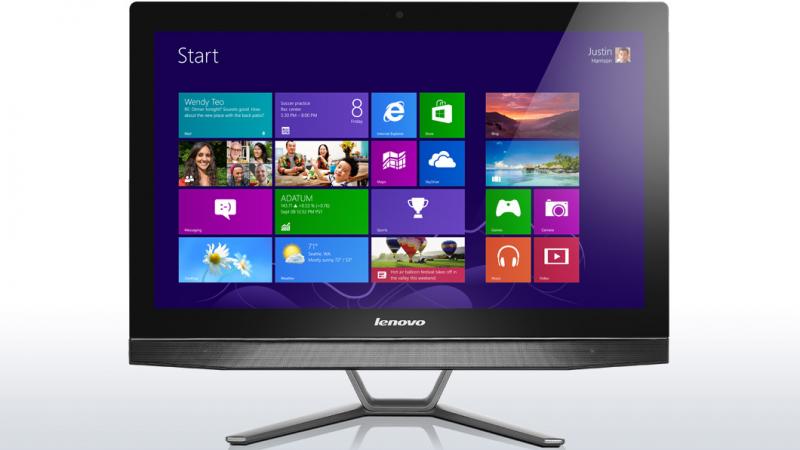 Computadora Lenovo Ideacentre AIO B50-35 AMD A10 7800 3.5 Ghz QC 8GB 2TB 23.8” Touch Windows 8.1 Plata F0AV002HAR