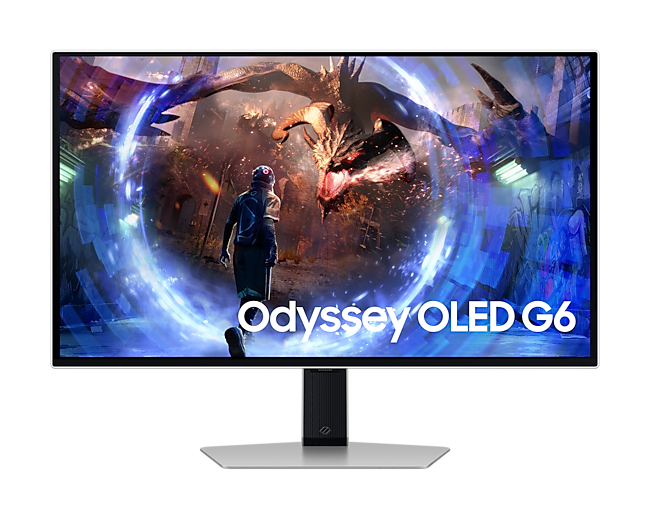 Monitor Gamer 27 pulgadas Odyssey OLED G6, tasa refresco 360 Hz, Plata