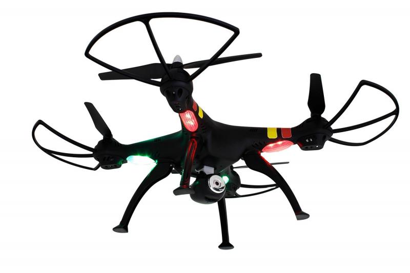 Drone Syma Quadcopter X8C, bateria recargable, 2.5Ghz, Camara HD, 360 grados, Color Negro.